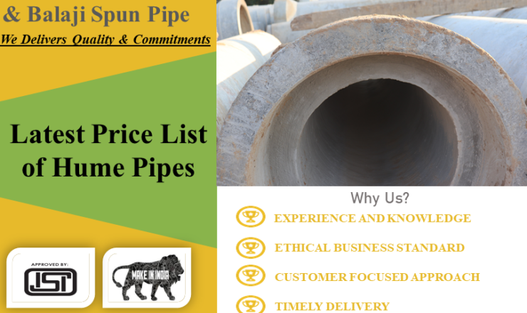 Latest Price List of Hume Pipes