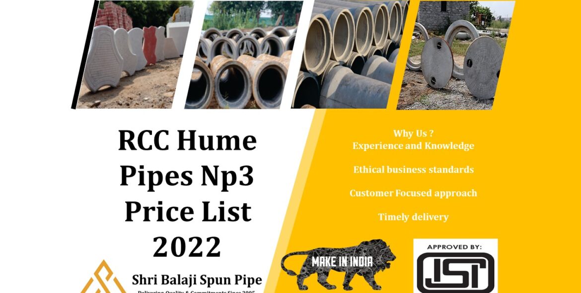 RCC Hume Pipes Np3 Price List 2022